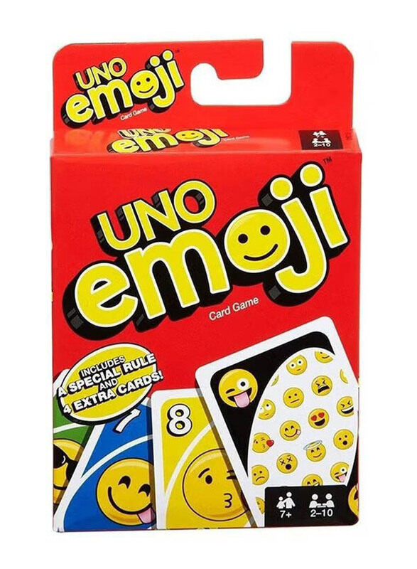 Uno Emoji Theme Card Game, Multicolour