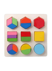 Lw Wooden Geometry Building Blocks Puzzle - C, 4NX8VXNB, Ages 3+