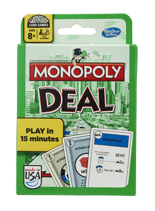 Hasbro 110-Piece Monopoly Deal Card Game, Ages 8+, Multicolour