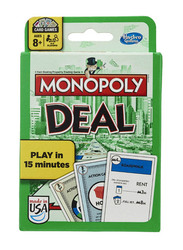 Hasbro 110-Piece Monopoly Deal Card Game, Ages 8+, Multicolour