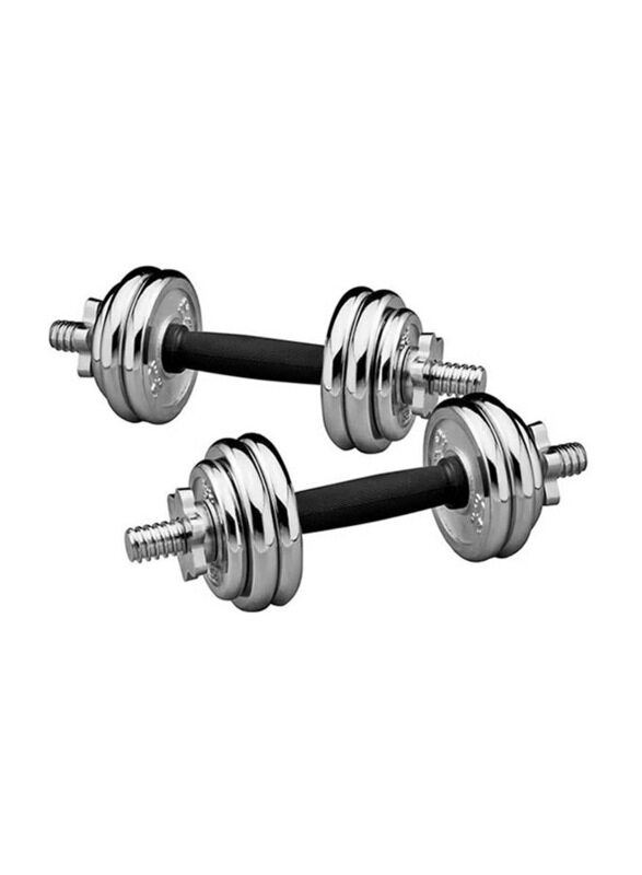 

U-Mark Dumbbells Sets, 2 x 15 KG, Silver/Black