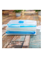 Compressed Organizer Bag, Clear/Blue