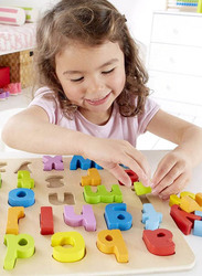 Hape 27-Piece Wooden Alphabetical Floor Puzzle Set, Ages 2+, Ha37