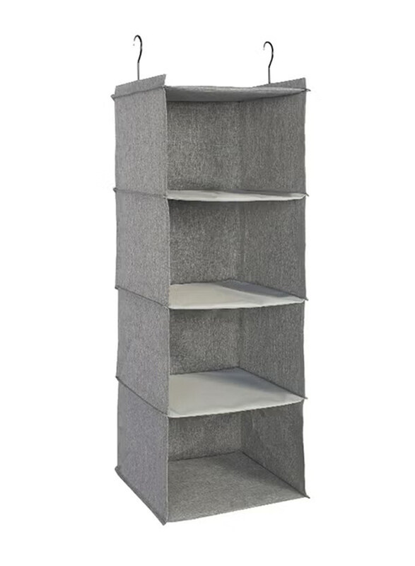 

Generic 4 Shelf Hanging Closet Organizer, Grey