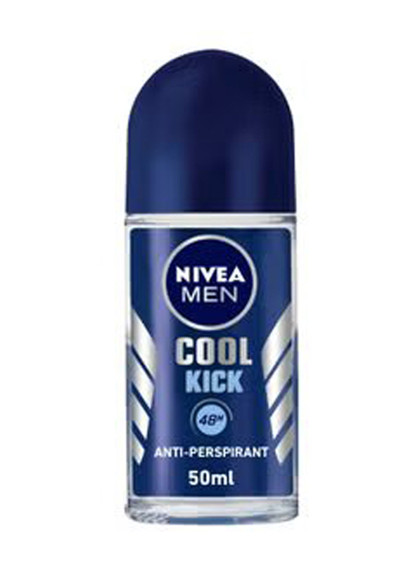 Nivea Men Cool Kick Deodorant Fresh Scent Roll On, 82886, 50ml