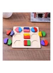 Ehome Wooden Geometric Shapes Montessori Puzzle, N392, Ages 3+