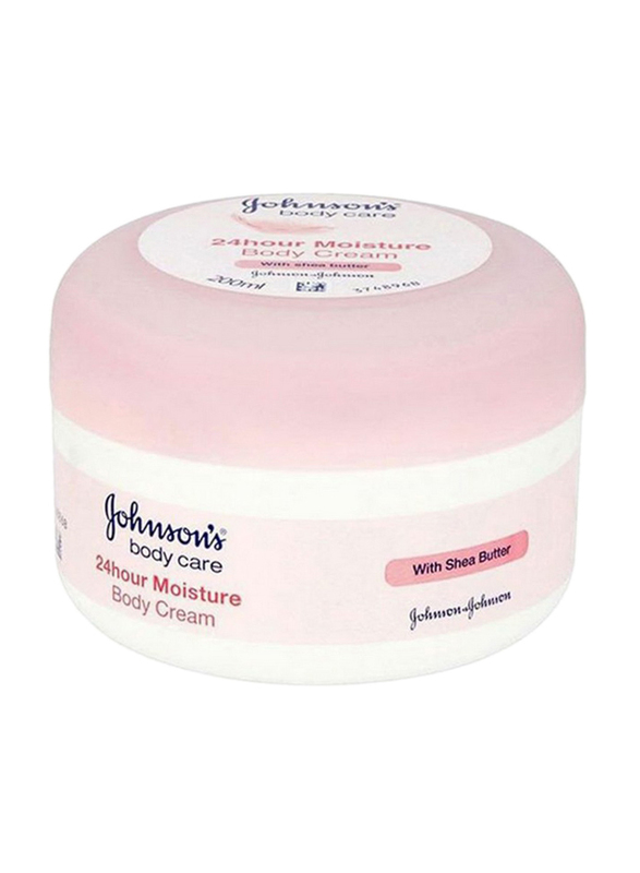 Johnson's 24 Hour Moisture Body Cream with Shea Butter, 200ml