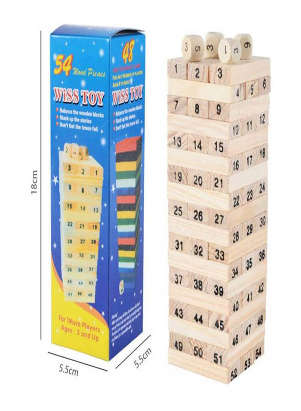 Jenga Wooden Block Game, Ages 3+, 2724457446539