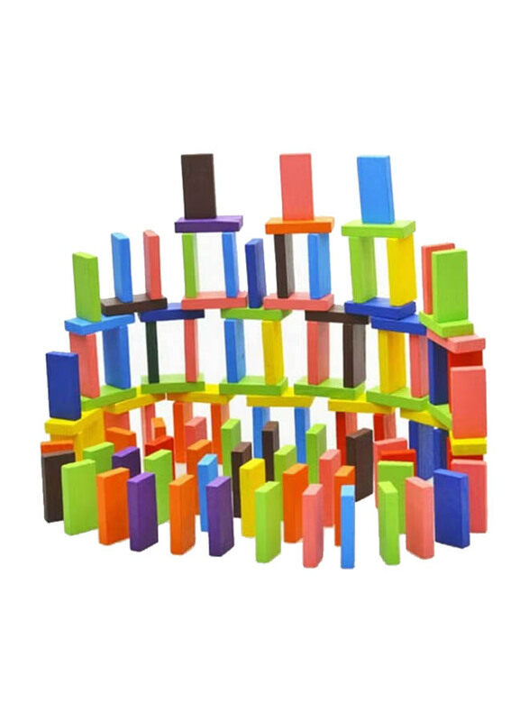 

Generic Rainbow Domino Wooden Building Blocks, 120 Pieces, Ages 3+