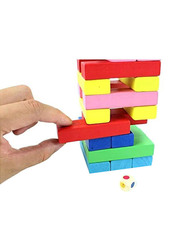 Webby 54-Piece Wooden Building Blocks, Ages 3+, Multicolour