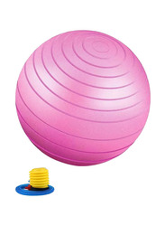 Tomshoo Anti-Burst Yoga Ball With Hand Pump, 55Cm, Multicolour