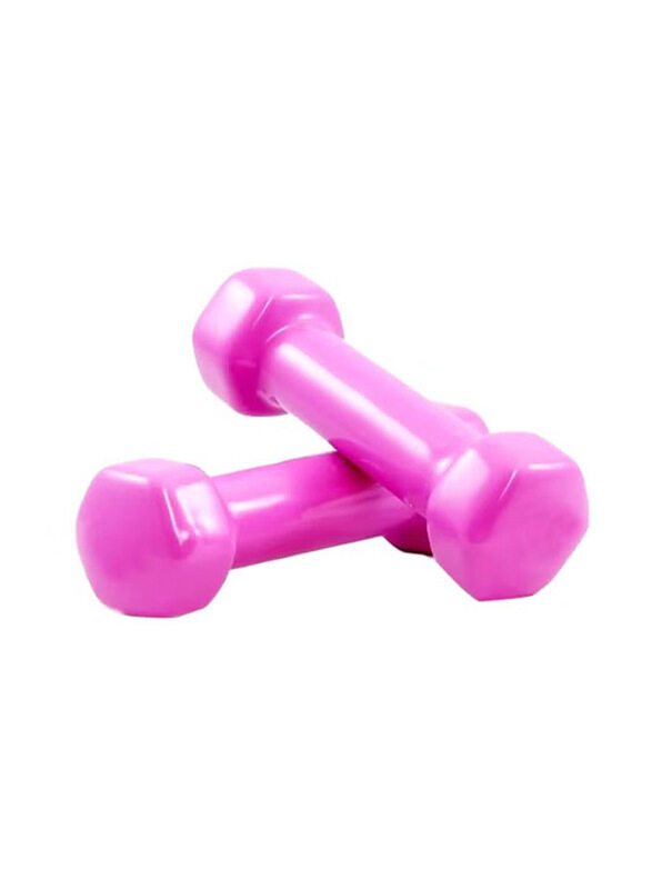 

Generic Vinyl Coated Fixed Weight Dumbbell, 2 x 2 KG, Pink