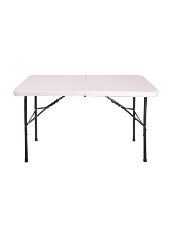 

Generic Portable Plastic Folding Table, White/Black