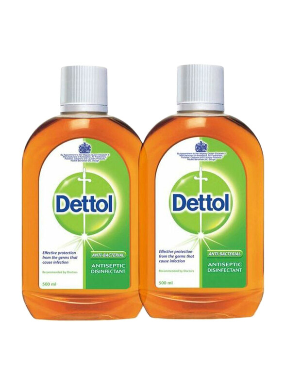 

Dettol Anti-Bacterial Antiseptic Disinfectant Liquid, 2 x 500ml