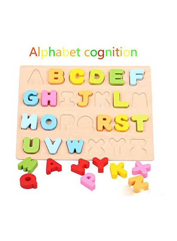 Webby Wooden Alphabets Learning Toy, Ages 3+, Multicolour