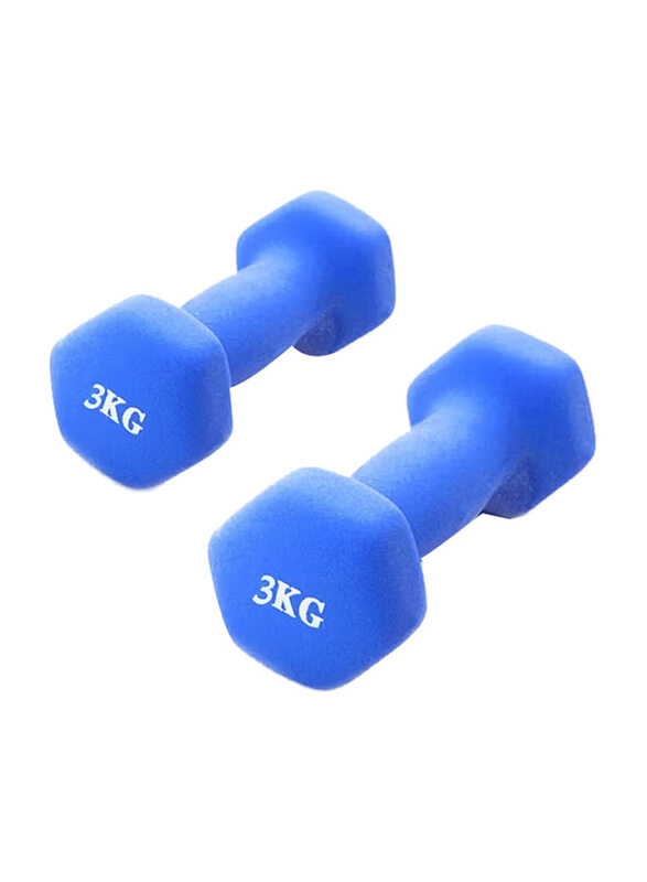 

Generic Hexagon Dumbbell Set, 2 x 3 KG, Blue