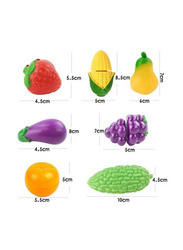 Plastic Vegetables Fruit Baby Kitchen Toy Set, 16 Pieces, Multicolour