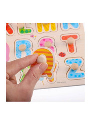 FunBlast Wooden English Alphabets Pegged Puzzle, Ages 3+