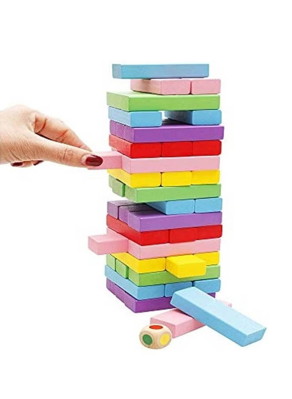 Wooden Stack Building Blocks, 54 Pieces, Ages 3+