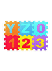 36-Piece Digital Letter And Number Puzzle Educational Foam Mat Set, Multicolour, Ages 3+