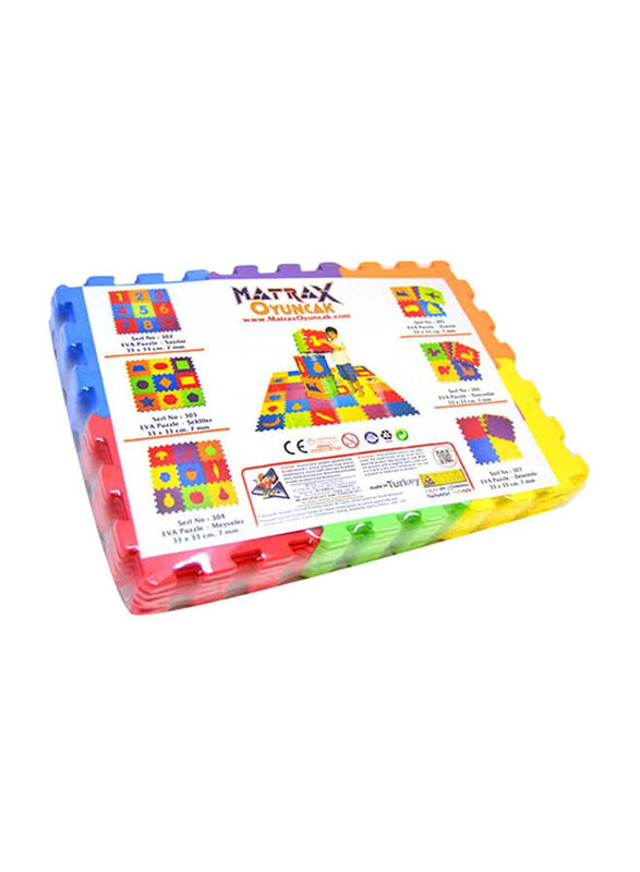 Matrax 36-Piece Eva Puzzle Alphabets And Numbers Game Tile Play Mat, Multicolour, Upto 12 Months