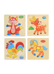 4-Piece 3D Wooden Jigsaw Puzzle, W-TG1041M, Ages 3+