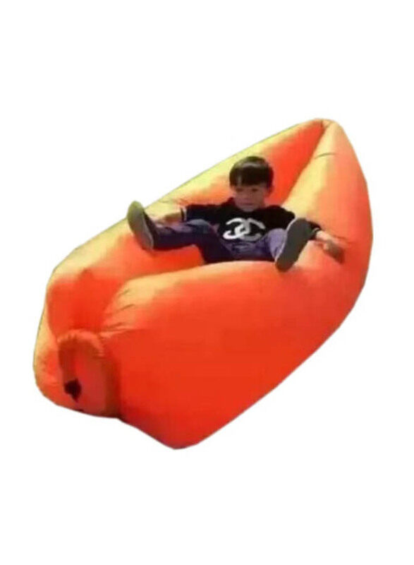 Lazy Sofa Fast Inflatable Air Sleeping Bag, Orange