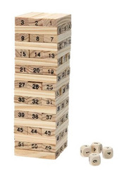 Pine Wooden Tower Wood Building Block Toy, Ages 6+