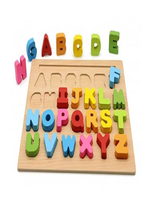 English Alphabet Wooden Block Set, Ages 3+