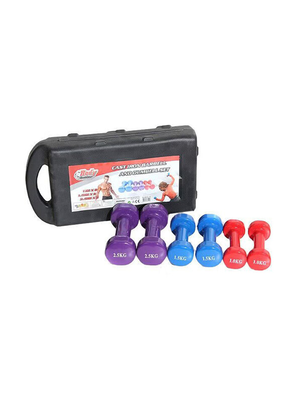 

Generic Weight Lifting Dumbbell Set, 6 x 10 KG, Multicolour