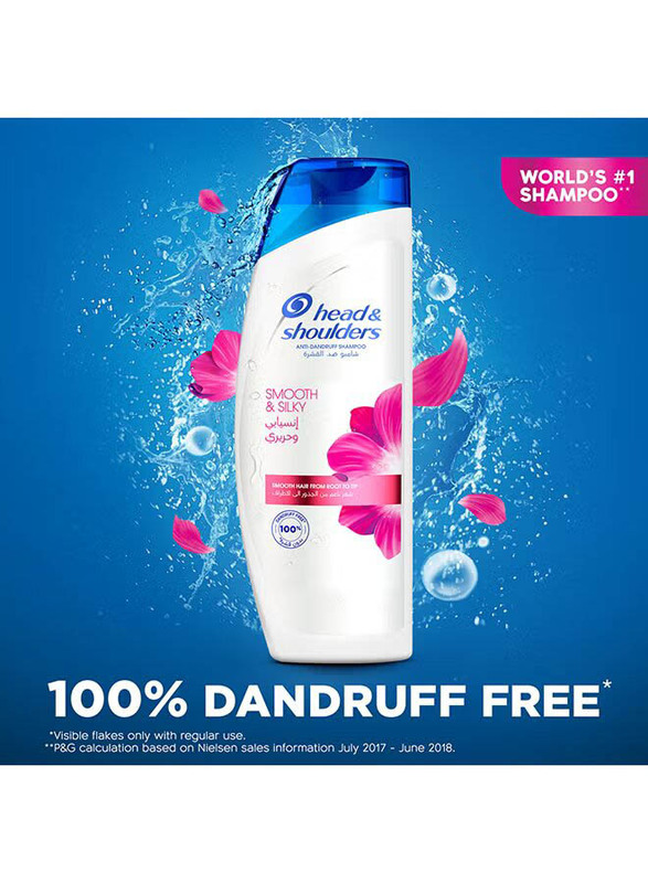 Head & Shoulders Smooth and Silky Anti Dandruff Shampoo, 400ml