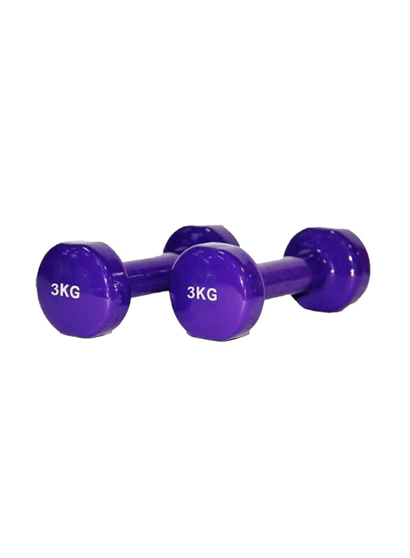 

Generic Emfil Classical Head Vinyl Dumbbell Set, 2 x 3 KG, Blue
