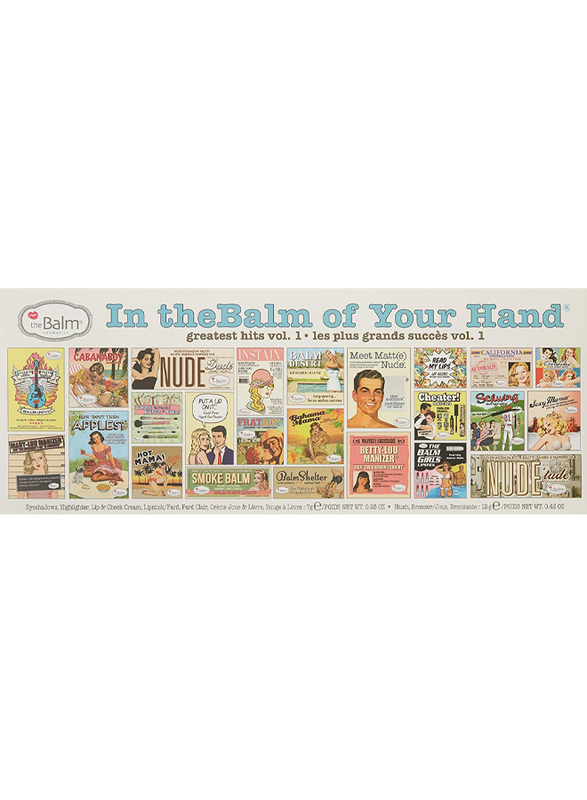 The Balm In The Balm of Your Hand Greatest Hits Makeup Palette,  19gm,  Volume 1,  Multicolour