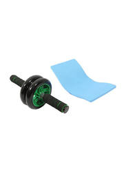 Dual Wheel Abs Roller with Mat, Black/Green