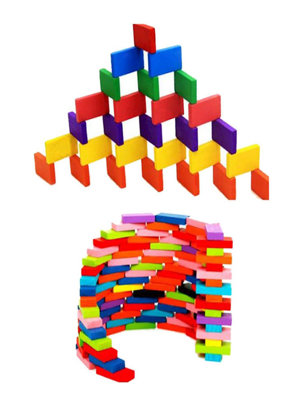 Domino Wooden Toy, 100 Pieces, Ages 3+, Multicolour