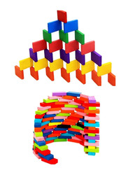 Domino Wooden Toy, 100 Pieces, Ages 3+, Multicolour