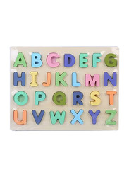 Factory Price Turquoise Wooden Capital Alphabets A To Z, Ages 3+