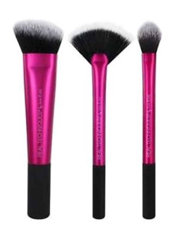 Real Techniques Sculpting Brush Set, 3-Piece, Pink