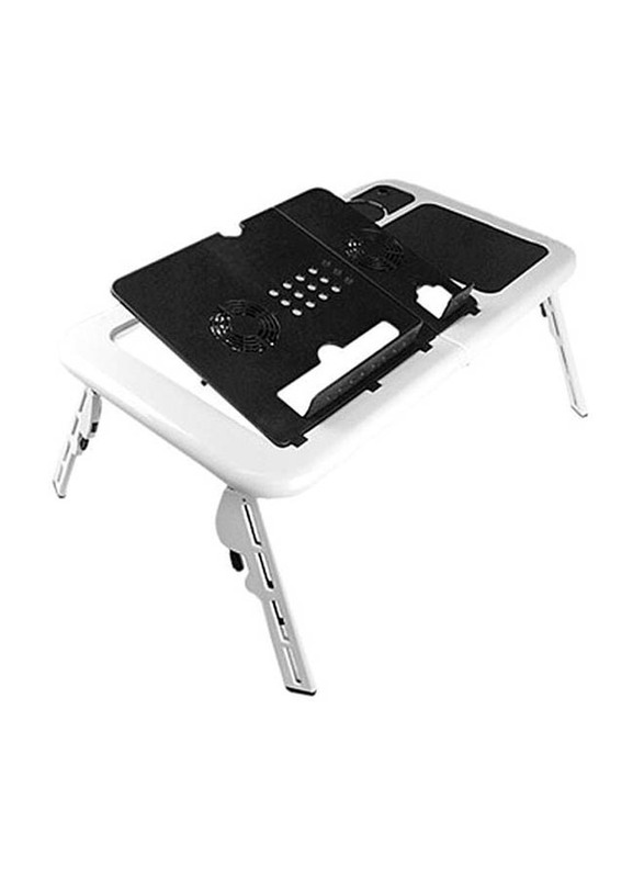 

Generic Muiltipurpose Laptop Table with USB Fan, Black/White