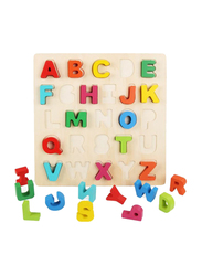 Wooden Capital Alphabet Puzzle Board Learning Toy, 26 Pieces, Ages 3+