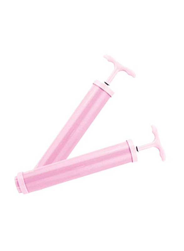 Vacuum Compression Bag Hand Pump, 2 Pieces, sy0994, Pink