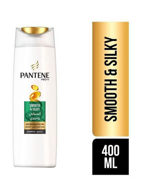 Pantene Pro-V Smooth and Silky Shampoo for All Hair Types, 2 x 400ml