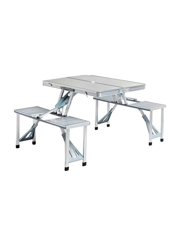 

Generic Folding Chair and Table Set, Silver