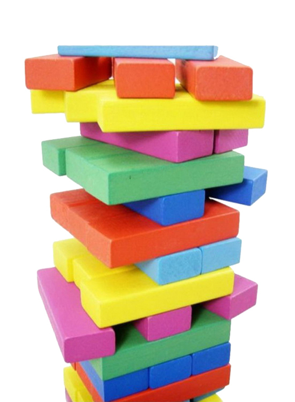 48-Piece Wooden Jenga Block Toy Set, 10 x 10 x 10cm, Ages 3+