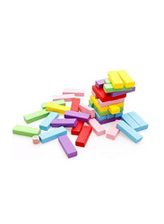 54-Piece Wooden Blocks Stacking Game, 07302BAIXXB08QN9FQ25, Ages 3+