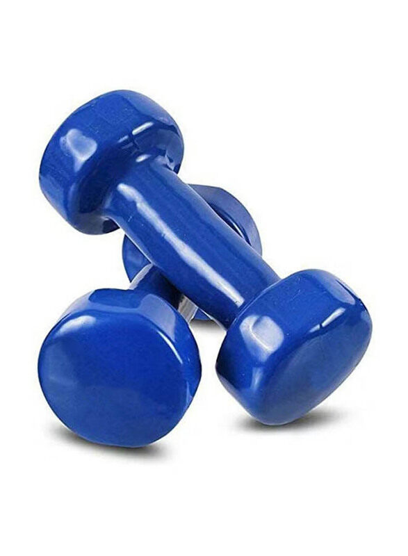 

Generic Professional Weight Lifting Vinyl Coated Dumbbells, 2 x 3KG, Blue