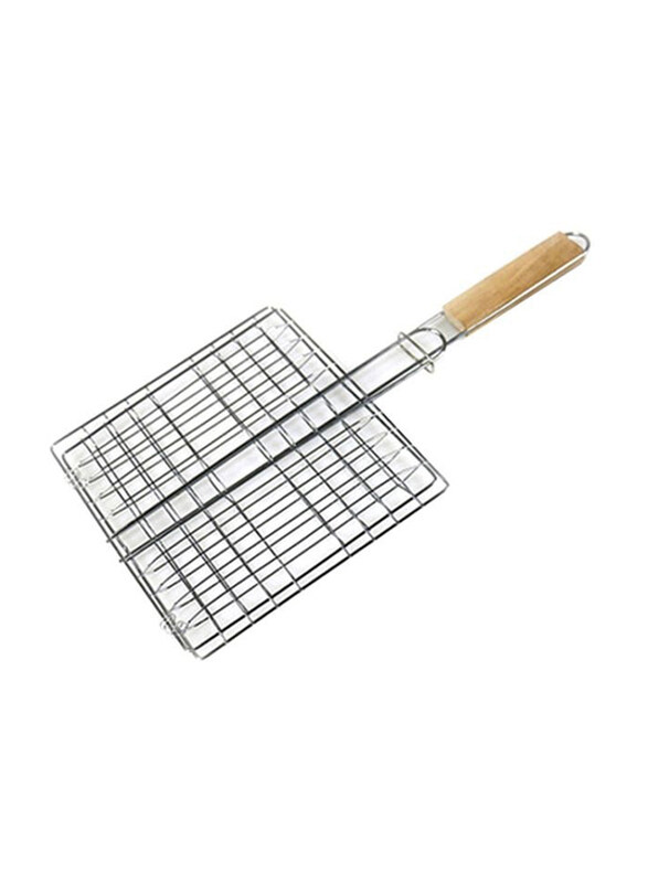 

Uronn 39 x 21 x 1.5cm Foldable Barbecue Rack Net, Silver/Beige