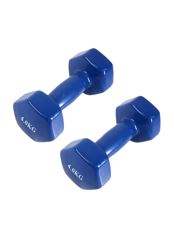 

Generic Hexagonal Dumbbell Set, 2 x 4 KG, Blue