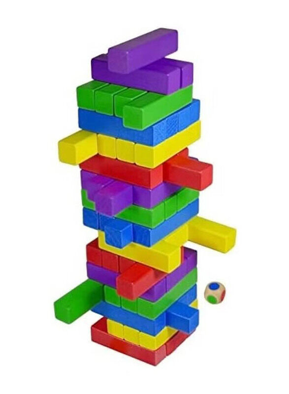 

CoolToys 60-Piece Timber Tower Wooden Block Stacking, Ages 3+, Multicolour