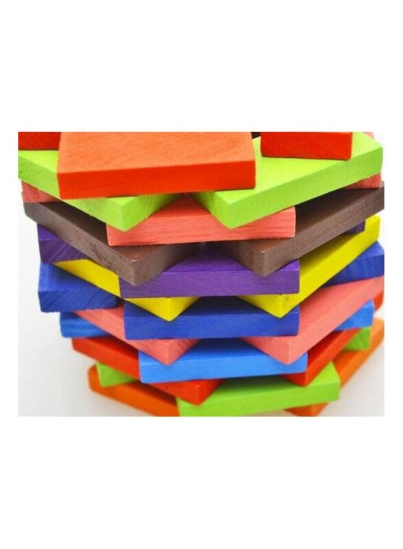 Colorful Assembling Early Education Dominoes Building Blocks Toy, Ages 3+